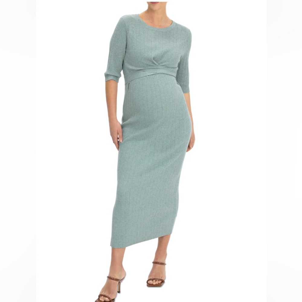 Angel Maternity Knit Midi Maternity / Nursing Dress